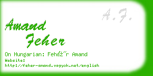 amand feher business card